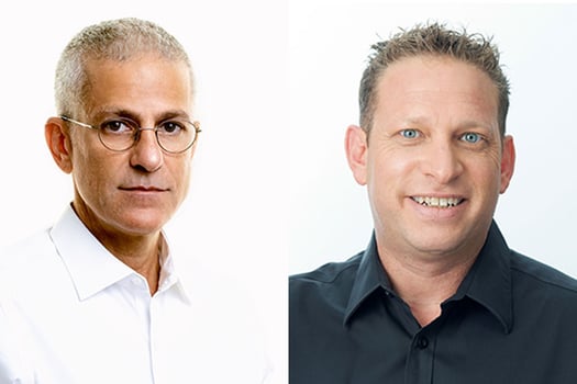 מימין: רז שרייבר, בעלים אינהאוס שיווק פרויקטים, צילום: איציק שוקל; דרור תורן, מנכ״ל אמריקה ישראל, צילום: רונן אקרמן